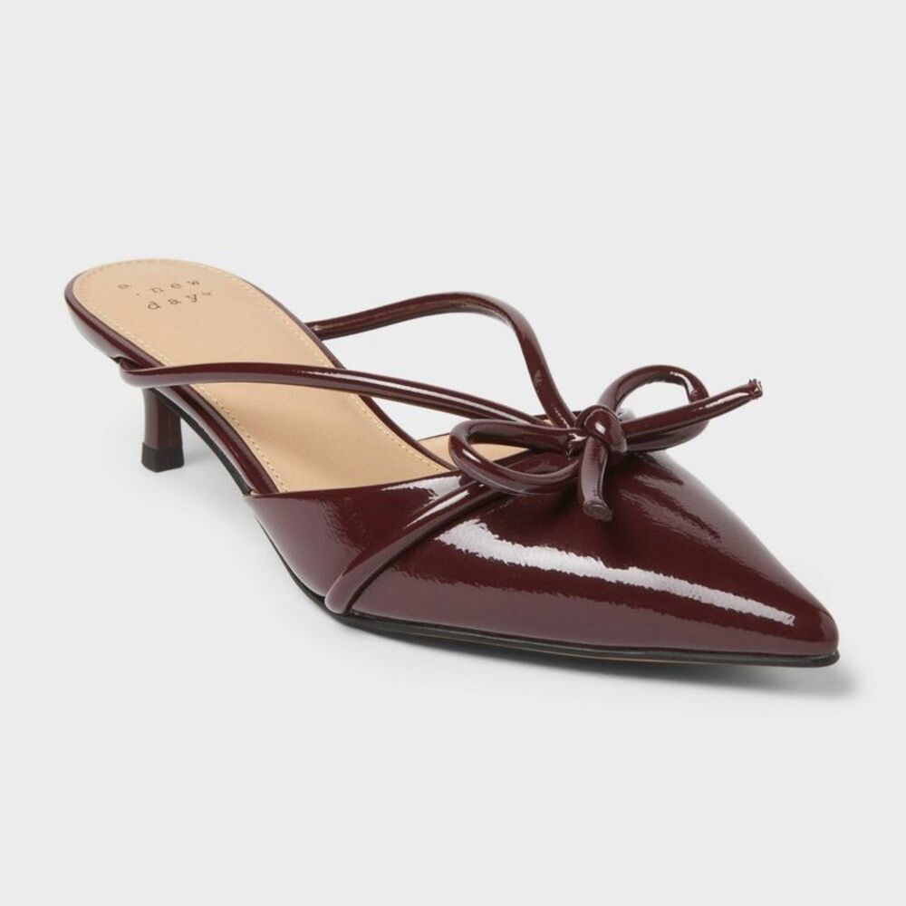 Open Box - A New Day - Women’s Odelia Heels with Memory Foam Insole – A N Red - Picture 1 of 4
